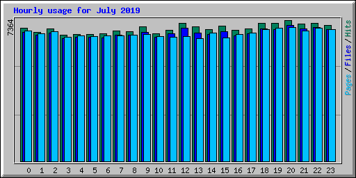 Hourly usage for July 2019