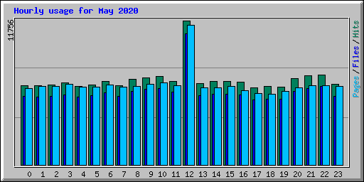 Hourly usage for May 2020