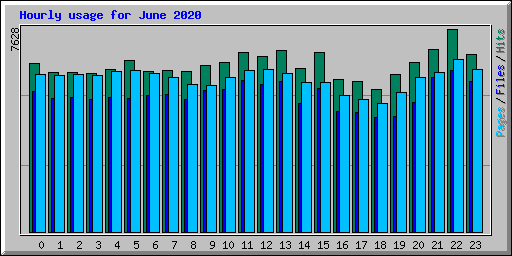 Hourly usage for June 2020