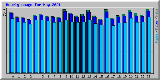 Hourly usage for May 2021