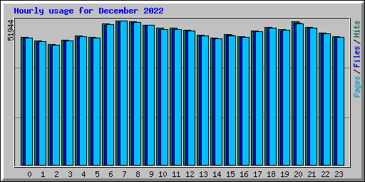 Hourly usage for December 2022