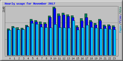 Hourly usage for November 2017