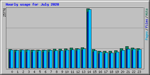 Hourly usage for July 2020