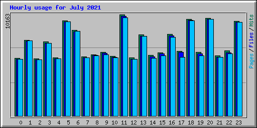 Hourly usage for July 2021