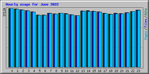 Hourly usage for June 2022