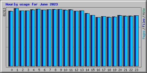 Hourly usage for June 2023