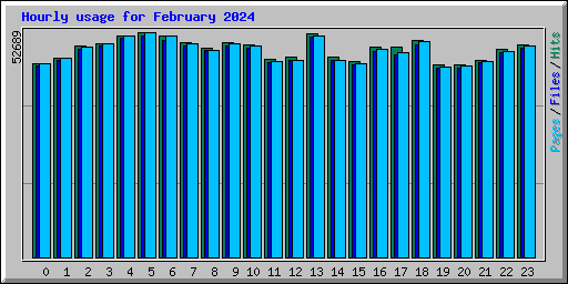 Hourly usage for February 2024