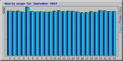 Hourly usage for September 2024